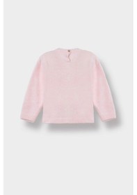 Resim Defacto Kız Bebek Bisiklet Yaka Fiyonklu Kazak F2589a525wnpn633 Pembe 