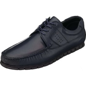Resim Costo Shoes 45,46,47,48,49,50 AG2018 Lacivert Deri Büyük Numara Rok Kauçuk Taban Rahat Geniş Kalıp Dana Derisi Özel Seri 