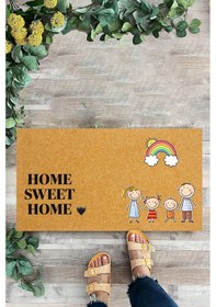 Resim Aile Resmi, Kapı Önü Paspası, Home Sweet Home, Dijital Baskı 