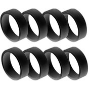 Resim Adet Black-8 1 Adet Silikon Joystick Koruyucu Halkalar Elastik Oyun Rocker Kapak Daire Buhar Güverte İçin Xbox Ps4 