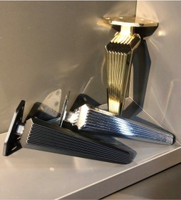 Resim Tokyo Metal Ayak 16cm Krom Komidin Koltuk Puf Komidin Dolap Modern Tv Ünite Mobilya Ayağı Gümüş Krom 