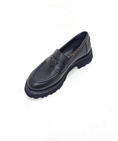 Resim ALBİNİ SİYAH DERİ KADIN LOAFER AYAKKABI 