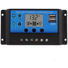 Resim Mestech 30A - 12/24V Solar Şarj Kontrol Cihazı - Regülatörü 