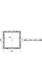 Resim Luxwares 50X50 Plastik Rögar Menhol Kapak Çerçevesiz 