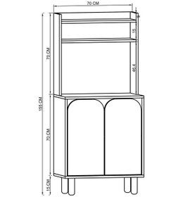 Resim Parma 2 Kapaklı Mutfak Dolap, Kahve Köşesi, Çok Amaçlı Dolap Safir 