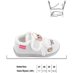 Resim Gezer Kışlık Cırtlı Ayarlanabilir Rahat İç Taban Kız Çocuk Panduf Ayakkabı Ga2kpm.03366.00.s36.18 Gri 