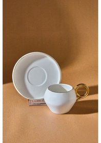 Resim Karaca Venüs Gold 2 Kişilik Kahve Fincan Takımı 135 ml 
