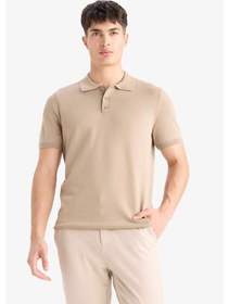 Resim DeFacto Standart Fit Polo Yaka Kısa Kollu Triko Tişört E3241AX25SPBG129 