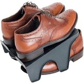 Resim 10'lu Çiftli Ayakkabı Düzenleyici Ayakkabı Rampası Siyah 