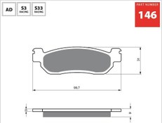 Resim GOLD AD 146 FREN BALATA SİNTER METAL 