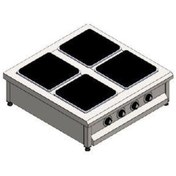 Resim Csa Karacasan Set Üstü Dörtlü 4 Gözlü Elektrikli Ocak 