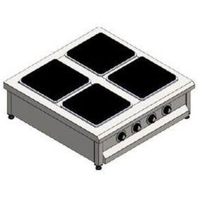 Resim Csa Karacasan Set Üstü Dörtlü 4 Gözlü Elektrikli Ocak 