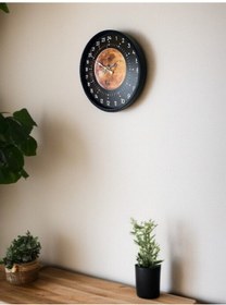 Resim 36 Cm 24 Saat Göstergeli Özel Tasarım Duvar Saati Açık 