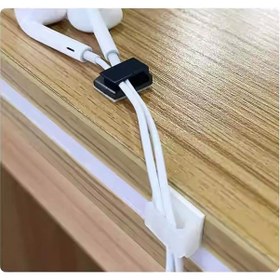 Resim Nc-1316 Kablo Sabitleme Kelepçesi Klipsi - Yapışkanlı Duvar Kablo Tutucu 16x13x6mm - Siyah - 20 Adet 