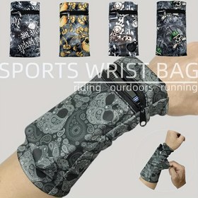 Resim Spor bilek çantası, oldukça esnek bir malzemeden yapılmış olup, kol üzerinde giyildiğinde egzersiz yaparken, koşarken ve dış mekan aktiviteleri yaparken cep telefonları, kartlar ve bazı bozuk paraları tutmak için kullanılabilir. 
