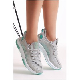 Resim Tonny Black Poli Taban Tekstil Kumaş Bağcıklı Gri Spor Ayakkabı Tbqnl-0 Gri | Unisex 