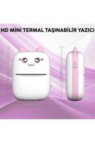 Resim Steep Solid C9 Mini Fotoğraf Yazıcı Kablosuz Baskı Makinesi Ios Android Uyumlu Termal Printer (Pembe 