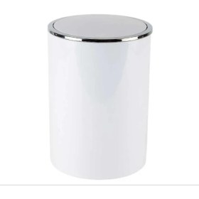 Resim P.nova Lenox Çöp Kova 6lt Beyaz Banyo Plastik Ø18,5X25,5CM 1 Adet 