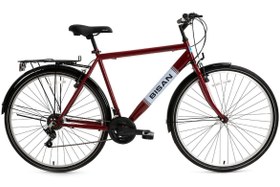 Resim Bisan BİSAN HARDY ŞEHİR BİSİKLETİ 46 CM V 28 JANT 21 VİTES BORDO SİYAH-BEYAZ 