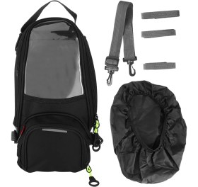 Resim Creatorally Su Geçirmez Yakıt Tankı Çantası Mıknatıs Navigasyon Heybe Büyük Şeffaf Pencere Motosiklet Sırt Çantası (Yurt Dışından) 