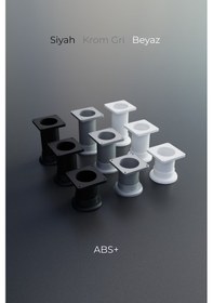 Resim Siyah 8 Cm 10 Lu Mobilya Koltuk Baza Masa Ofis Dolap Ayağı Ayakları Dayanıklı Modern Tasarım Gzm Siyah 8 Cm 