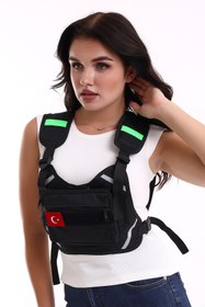 Resim Genel Markalar Reflektörlü Yeni Nesil Motorcu Göğüs Çantası 