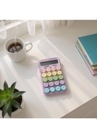 Resim Mu-541 10 Haneli Hesap Makinesi Mor Renk Çok Renkli 
