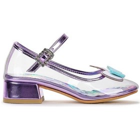 Resim Kiko Kids Unicorn Kız Çocuk Topuklu Abiye Şeffaf Ayakkabı Lila Lila 