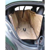 Resim Arka Koltuk Köpek Kılıfı Bej, Sıvı Geçirmez, Tüylü Tutmaz, Araç Için Uygun 