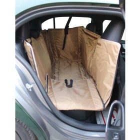 Resim Arka Koltuk Köpek Kılıfı Bej, Sıvı Geçirmez, Tüylü Tutmaz, Araç Için Uygun 