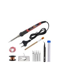 Resim 90w Dijital Ekran Ayarlanabilir Sıcaklık Elektrikli Havalandırma Demir Kaynağı 90w Blue-2 220v Eu Plug Mn 