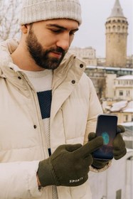 Resim SİNGLE SWORD Dokunmatik Polar Eldiven Rüzgar Geçirmez Suya Dayanaklı 