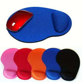 Resim 1 Ergonomik Bilek Desteği Fare Ped - Kaymaz, Dayanıklı EVA Malzemesi, Ofis ve Ev Kullanımı için Rahat Laptop Fare Ped, Pembe, Kırmızı, Turuncu, Mavi, Siyah, Masa için Fare Pedleri mevcuttur 