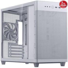 Resim ASUS PRIME AP201 BEYAZ MICRO ATX TEMPERLİ CAM ALET GEREKTİRMEYEN YAN PANELLER VE TOZ FİLTRELİ IZGARAYA SAHİP 360 MM SOĞUTUCU 338 MM UZUNLUĞA KADAR EKRAN KARTI VE STANDART ATX PSU DESTEKLİ 33 LİTRE HACİMLİ MICRO ATX KASA 