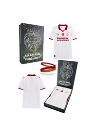 Resim Gsstore Galatasaray Lisanslı 2024/25 5 Yıldızlı Beyaz Deplasman Taraftar Forma Spor Bileklik Set Ahşap Kutulu Beyaz - Kırmızı. 