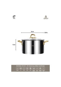 Resim Dıamond Paslanmaz Çelik 18 Parça Çeyiz Seti Gold Altın 