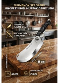 Resim Sürmene Serisi Börek Pizza Bıçağı Siyah Verzalit Sap Pide Salata Kıyma Mutfak Bıçak Mft-002 