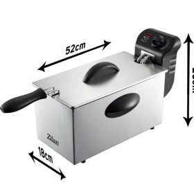 Resim Zilan ZLN1819 Fritöz | 3l | 2180W | Paslanmaz Çelik Derin Yağ Fritözü Ayarlanabilir Termostatlı 
