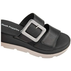 Resim Hush Puppies Effeza 625205 Hakiki Deri Kadın Terlik Siyah Siyah 