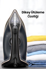 Resim GoldMaster Grandjett 3200W Seramik Tabanlı Oto. Kapanma Özellikli 210 gr Etkili Şok Buharlı Ütü 