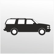 Resim Folyo Sticker Jeep 50cm Uzunluk Siyah 