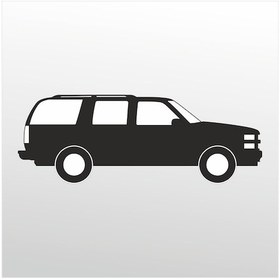 Resim Folyo Sticker Jeep 50cm Uzunluk Siyah 