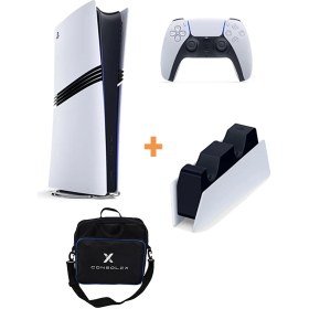 Resim Sony PlayStation 5 Pro 2TB Konsol + Şarj İstasyonu + Tek Kol + ConsoleX Çanta (CFI-7021 Avrupa) 