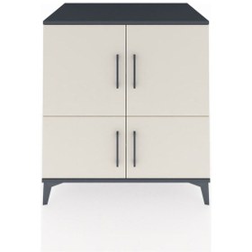 Resim Kronos Şifonyer 3 Raflı 4 Kapaklı 88x59x96 Antrasit-aytaşı Antrasit 