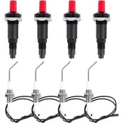 Resim Xiaaokeji 4 Parça Propan Basmalı Piezo Ateşleyici Seti Tel 30 Cm Gazlı Izgara İçin 