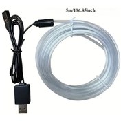 Resim Dream011 Usb Güçlü 7 Renk Led Fiber Optik Arac İçi Dekor Şerit Işık 196.85 İnç 
