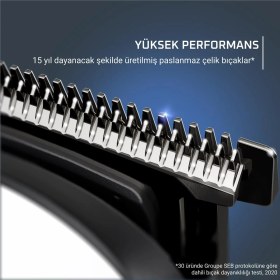 Resim Tefal Rowenta Trim & Style 8'i 1 Arada, 6 Taraklı Çelik Bıçaklı Tıraş Makinesi 