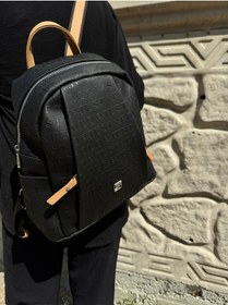 Resim Just Polo Kadın Siyah Camel 9 Gözlü Büyük Boy Sırt Çantası Siyah - Camel 