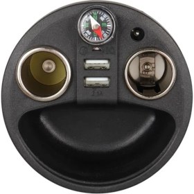 Resim Olesson 1640 12-24V Çiftli Çift Usbli 120W 80CM Kablolu Dijital Ekranlı Araç Çakmak Çoklayıcı 