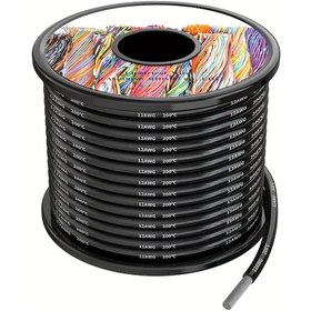 Resim Xuweiwei Enbohao 10/12/14awg Silikon Elektrik Kablosu Seti Siyah 12awg 30ft 9.2m Esnek Yüksek Isı Dirençli 